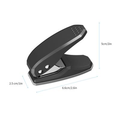 Mini Metal Single Hole Puncher 1 Hole Paper Punch 8 Sheet Capacity 6mm Holes Reduced Effort with Scraps Collector for