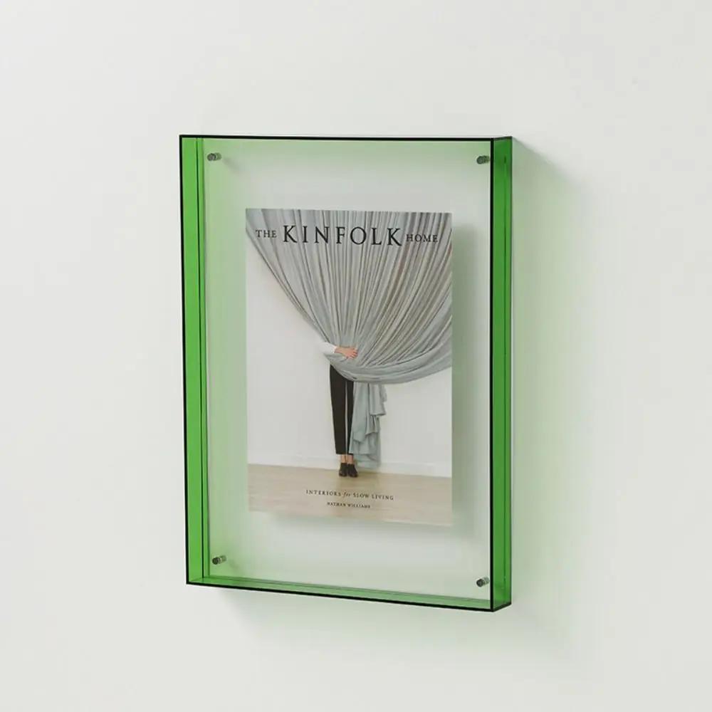 Acrylic Transparent Acrylic Photo Frame Thickened Transparent Colorful Square Photo Frame DIY Rectangle Picture Frame Ornaments