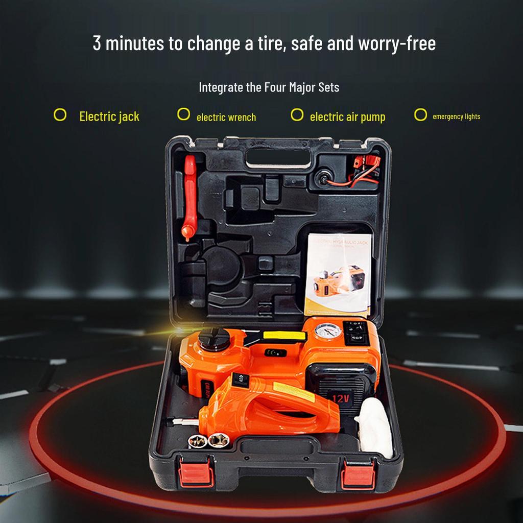 12V Multi-Functional Electric Car Jack and Wrench Set