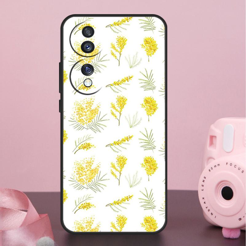 Yellow Cosmos Flowers Lavender Case For Honor 200 400 Pro 50 70 90 X9a X9b X9c X9d X8b X8c Win Magic 7 Lite 5 6 8 Pro Cover