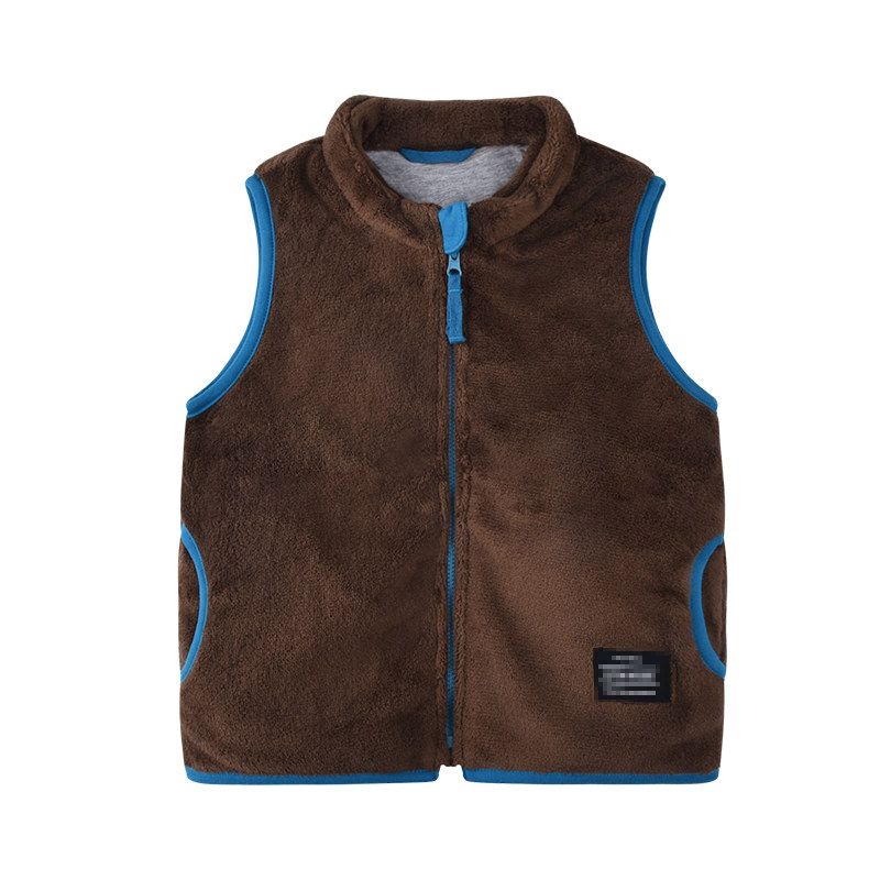 Qianqujia Japanese Fleece-Lined Waistcoat Warm Vest Children's Clothing