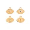 Wholesale 5pcs/lot Stainless Steel Gold Color Evil Eye Charms Handmade Craft DIY Necklaces Earrings Jewelry Making Accessories