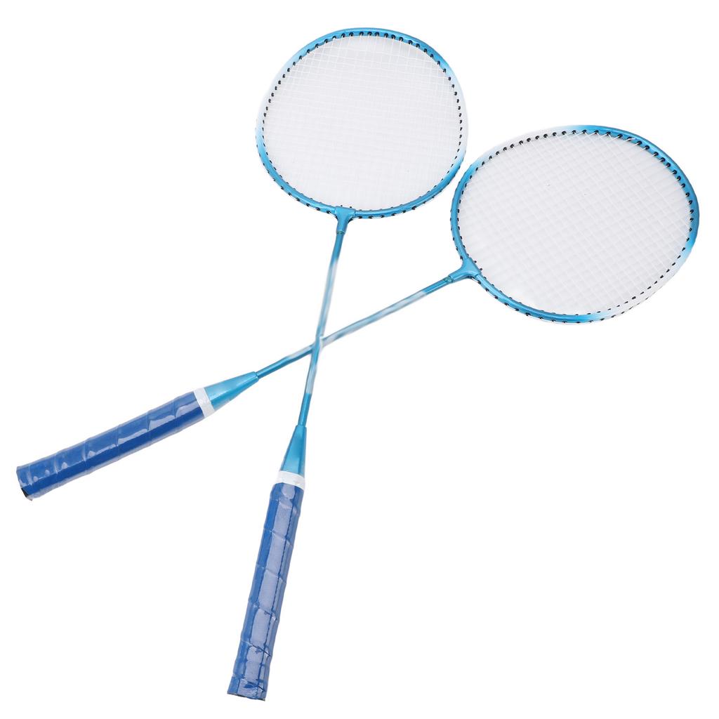 Badminton Racket Set Iron Alloy Resistance Reduction Lightweight Sports Badminton Racket with Storage Bag for Beginners Children Adults