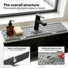 Heat Resistant Draining Pad Non-Slip Splash Guard Mat Darin Pad Silicone Faucet Mat  Countertop