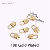 Trendy Gold Plated Brass Heart/Oval Push Clasp Carabiner Spring Clasps For DIY Handmade Jewelry Making Accessories