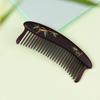 Tan Mujian Walnut Wood Inlaid Tooth Comb