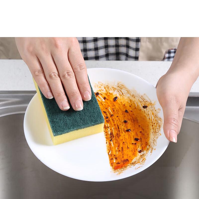 JingJingRS 100-Pack Sponge Scouring Pads