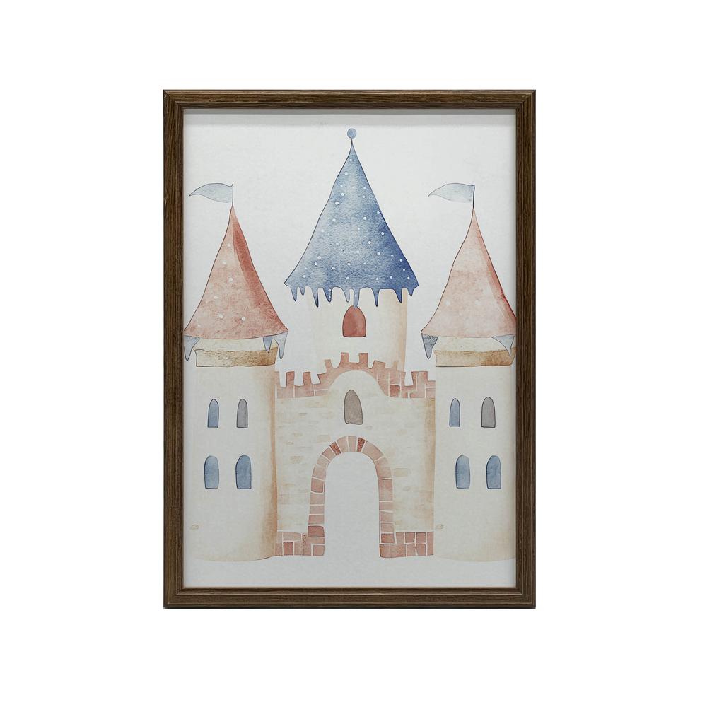 Plakat Zamek Marzeń Plakat Zamek Marzeń, 50X70 Cm, Rama Drewniana Ciemny Brąz, Papier Matowy 230 Gsm