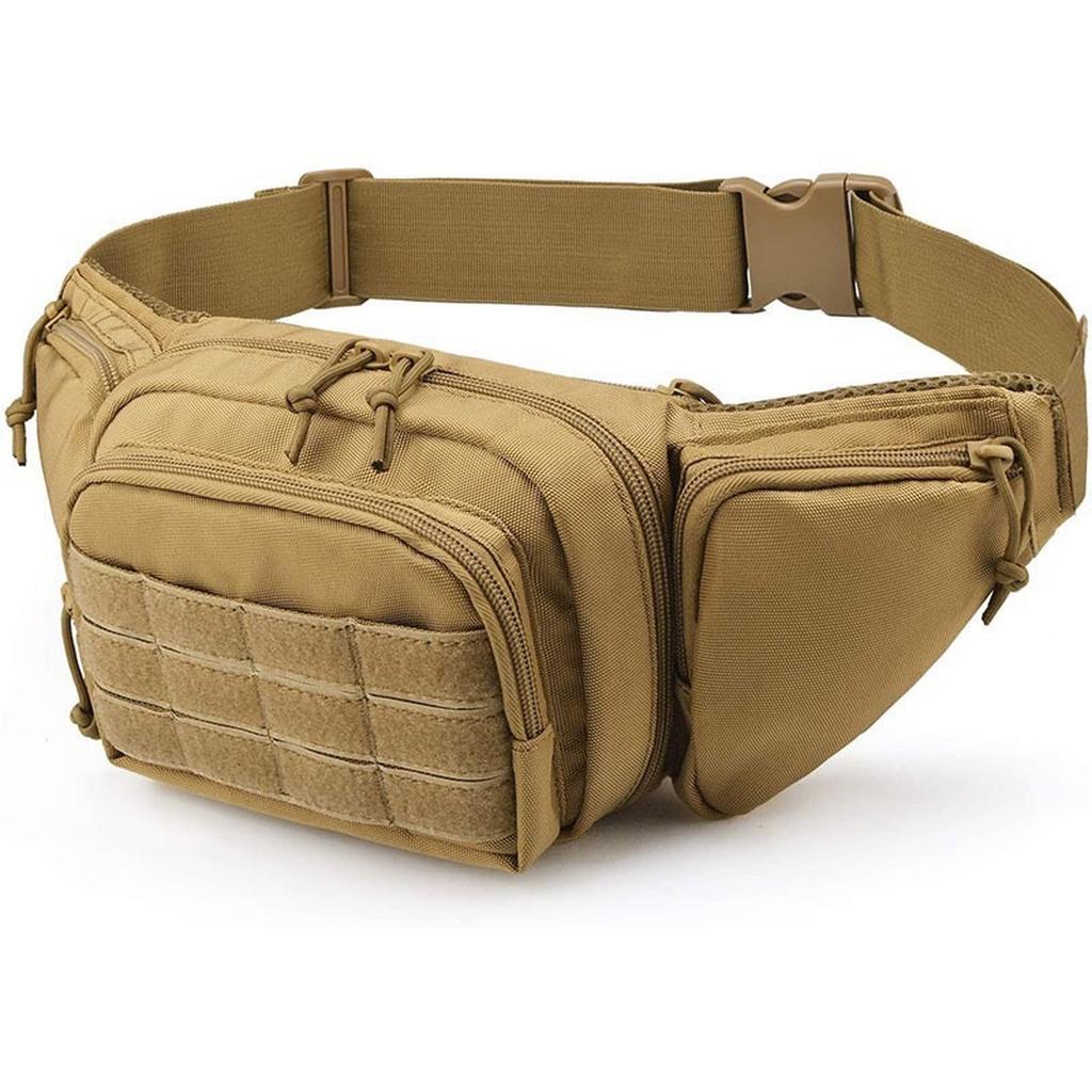 Men Waist Fanny Pack Belt Bag Military Motorcycle Rider Sports Climb Camping Nylon Male Tool Sling Chest Hip Bum Bag