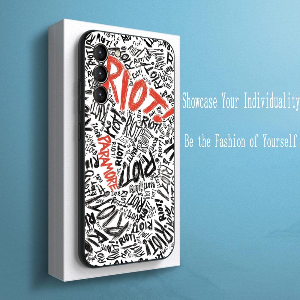 Cool Paramore band pattern design Phone Case For Samsung Galaxy S26 S25 S24 S23 S22 S21 Plus Ultra Note20 Soft Black