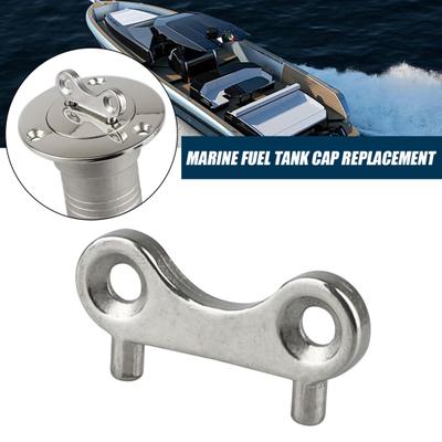 1 Pair Yacht Fuel Cap Key Switch Marine Boat Fuel Cap Key Replacement Stainless Steel Deck Fill Plate Key Fuel Tank Filler