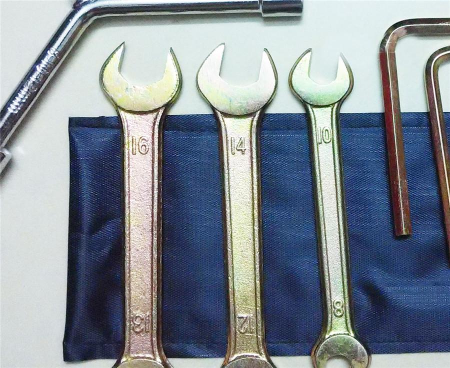 12x Motorcycle Scooter Spark Plug Spanner Wrench Socket Tool Kit Universal