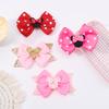 2 Stück/Los Baby Mädchen Hübsche Polka Dot Schleife Haarspangen für Haare Kinder Cartoon Haarnadeln Boutique Kleid Haarschmuck Geschenkset