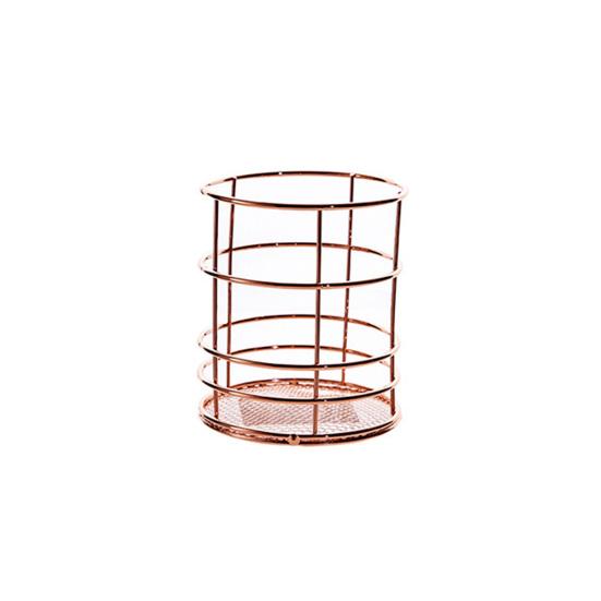 Space-saving Electroplated Design Sundries Box High Quality Sturdy Wire Cosmetic Organizer Holder
