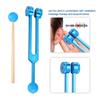 136.1HZ Aluminum Alloy Tuning Fork Wood Hammer Ball Sound Healing Therapy Tool Set