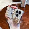For IPhone16promax Transparent Flower Pearl Mobile Phone Case for Apple 15 Crown Love Female 14plus