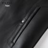 Fapai Men's Stand Collar Faux Leather Bomber Jacket
