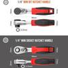 Mini 1/4" Ratchet Wrench Double Ended Quick Hex Torque Spanner Set Rod Screwdriver Bit Tool Socket Ratchet Handle Wrench