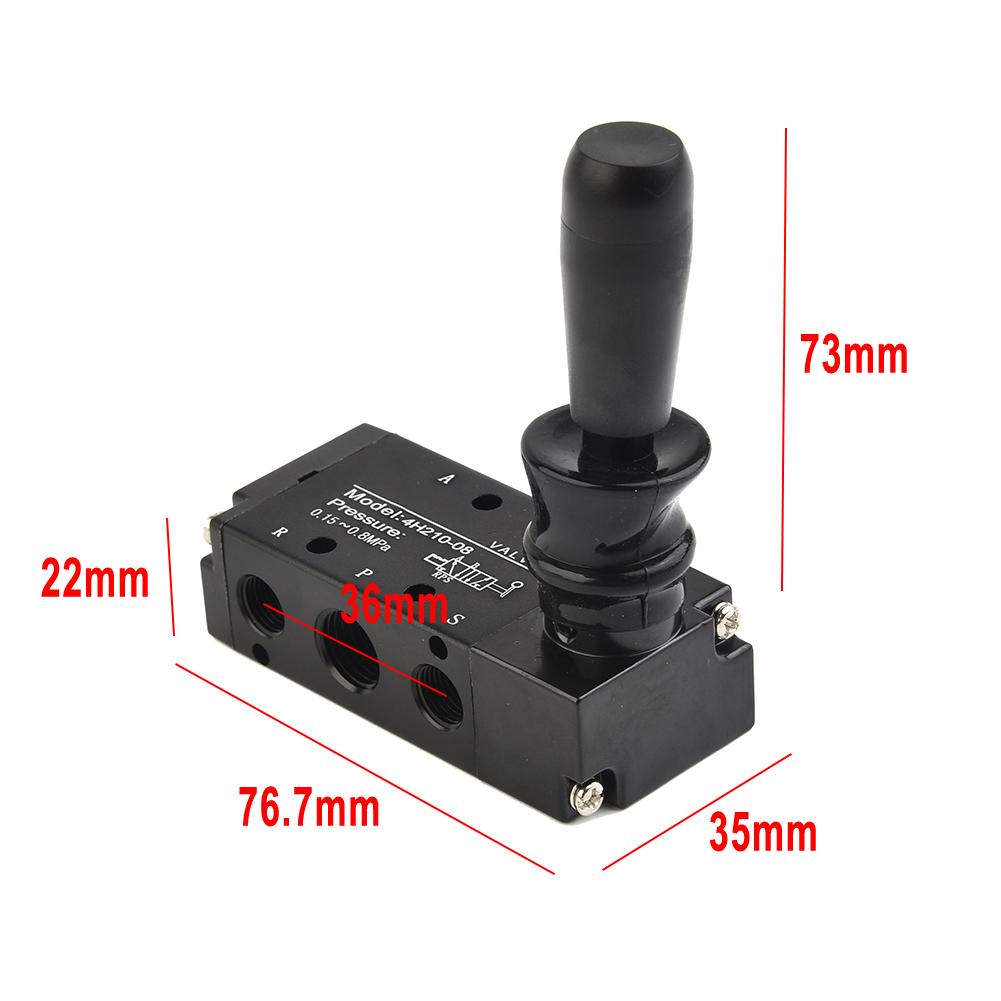 Hand Pull Lever Valve Pneumatic Air Valve 4H210-08 5 Port 2 Position 1/4In PT Control Five Way Manual Valve Tool Part