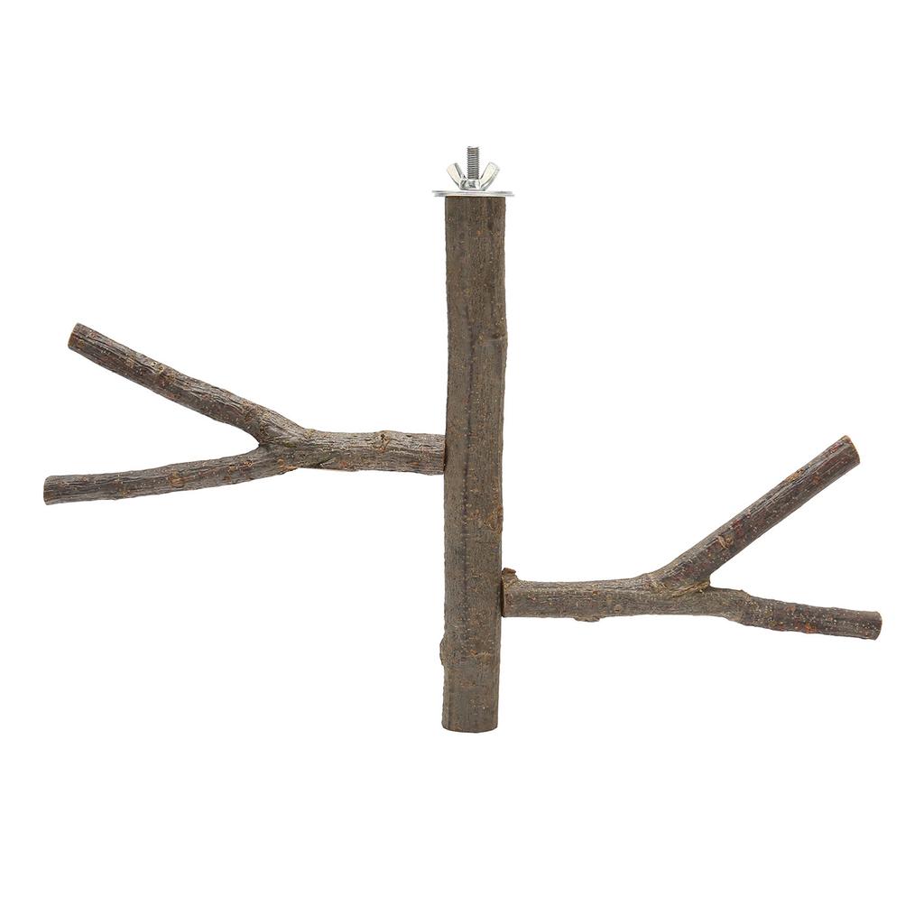 Gabbia giocattolo in legno per trespolo per uccelli, trespolo per uccelli in legno per calopsitte, inseparabili e pappagalli.