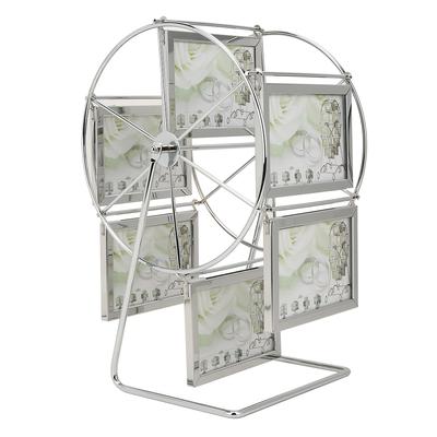 Metal Rotating Wheel Picture Photo Frame Wedding Photography Studio Decor for 5x3.5in Photo
