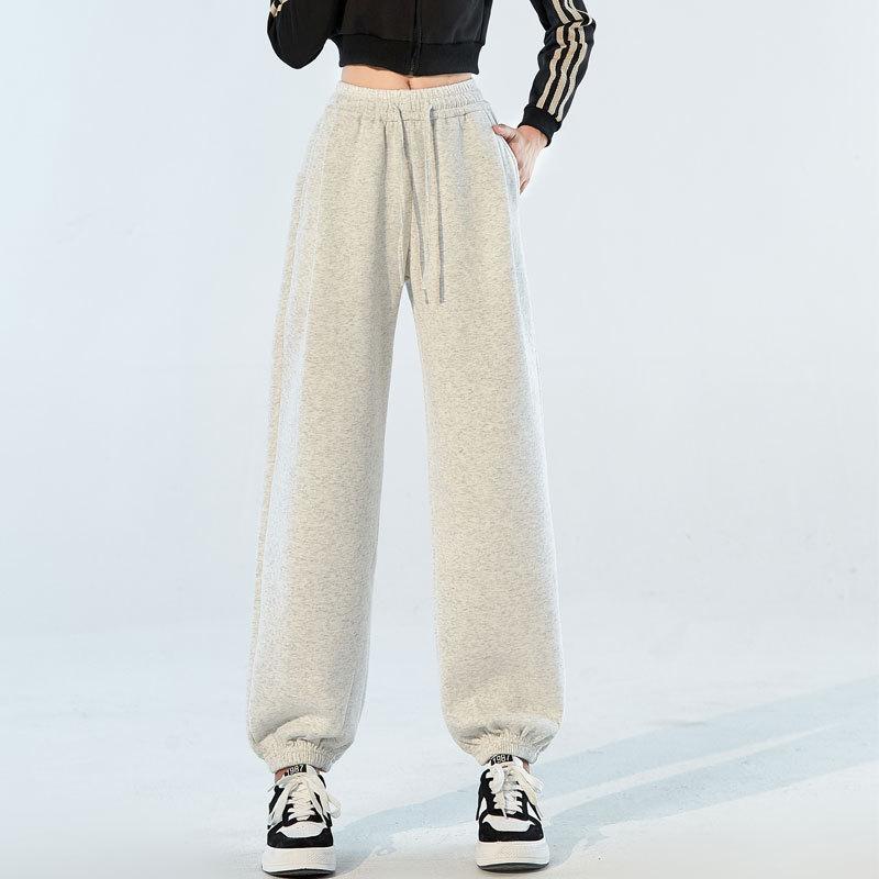 

Gray Sports Pants Designed For Spring Women s s Spring and Autumn New Relaxed Fit Casual Wear Sweatpants Small Wide-leg Pants Breathable Fabric S