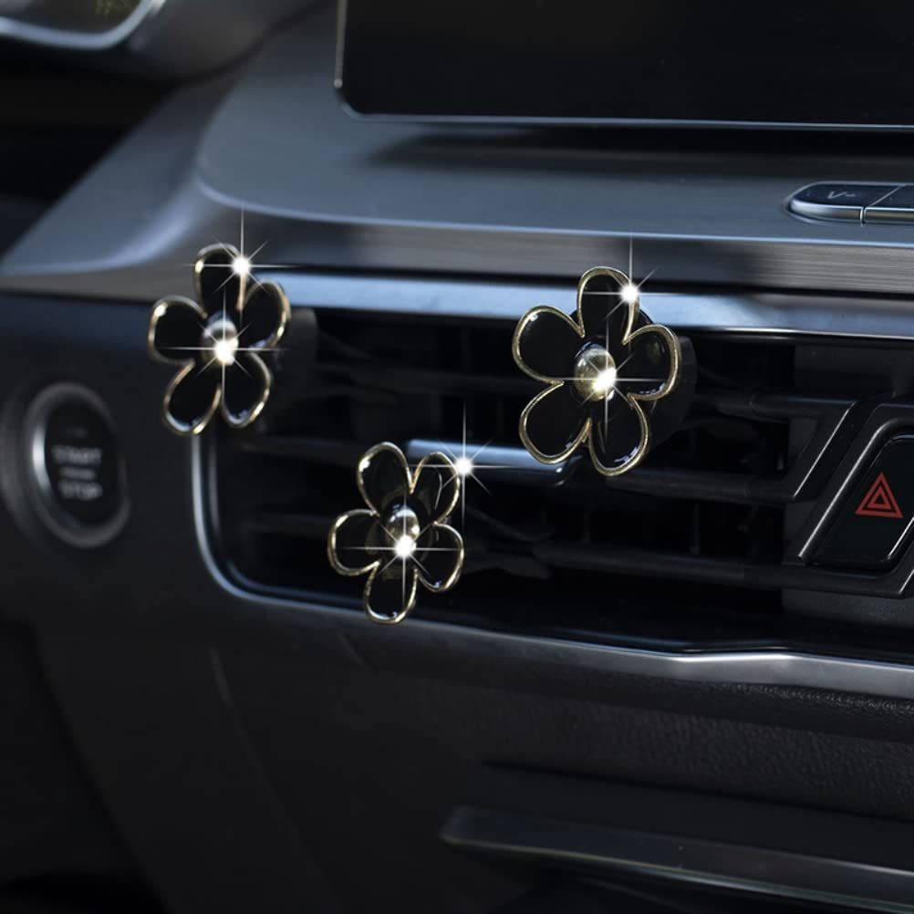 J-ouuo Auto Klimaanlagendüse Lüftungsschlitz-Clip, , Blumenform, Clip, Blumen-Aromatherapie
