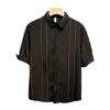 Men's Short Sleeve Striped Shirt - Trendy Mature Style, Summer Casual Loose Fit