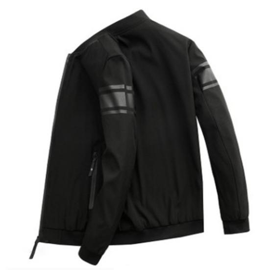 Stehkragen Langarm Reißverschluss Taschen Herren Jacke Frühling Herbst Dünner Stil Einfarbig Slim Baseballjacke Mantel