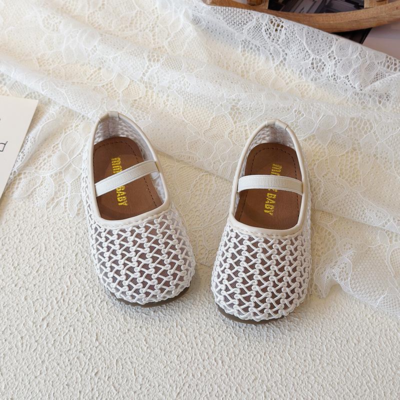 Girls' Hollowed-out Shoes - New Soft-Topped Mesh Upper Baby Shoes - Girls' Single Shoes