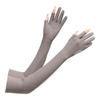 Unisex UV Protection Ice Silk Sleeves: Summer Two-Finger Gloves for Cycling, Fishing, and Takeout, Extended Thin Design