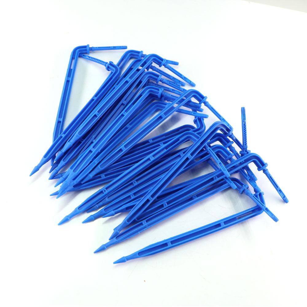 30-200pcs Garden 3/5mm Hose Bend Arrow 1/8'' Blue Drip Emitter Dripper Water Saving Sprinkler for Greenhouse Bonsai Micro Irrigation
