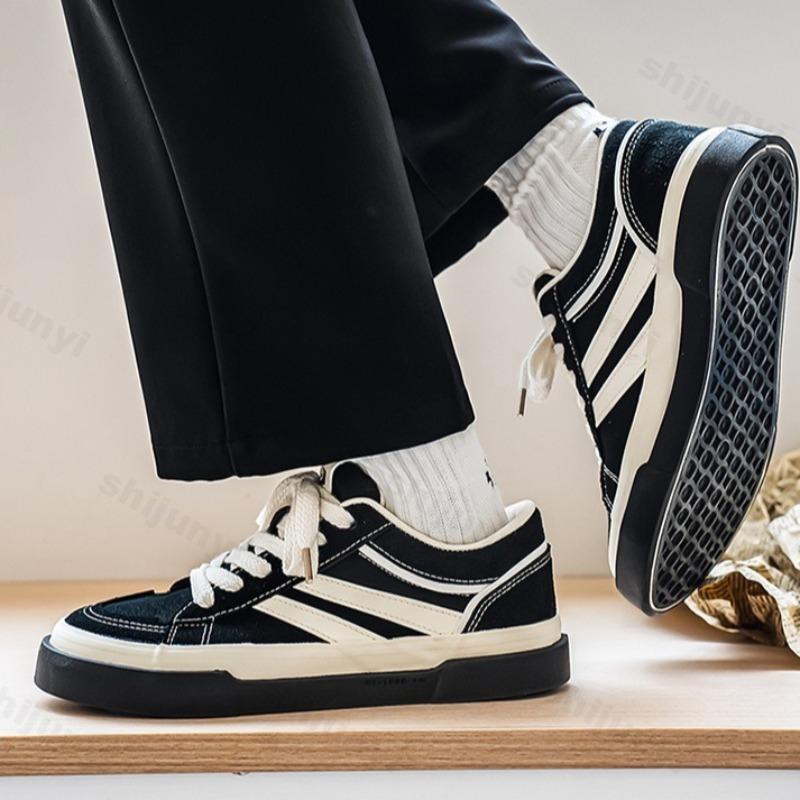 Fashion Retro Style Fashion Trend Thick Soled Casual Canvas Shoes for Men's 2025 Spring New Niche Versatile Comfortable Low Top Sneakers