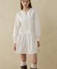 PINK PINEAPPLE Meadow Pintuck Ribbon Dress_White