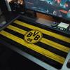 Borussia Großes Mauspad Große Gaming-Tischunterlage Rutschfest Laptop Tablet Großes Mauspad XXL Matte Mini-PC Spielmatte Mit Verriegeltem Rand