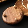 Traditional Japanese Elevated Serving Tray Natural Finish High Foot Display Tray for Food Fruits and Decors Storage