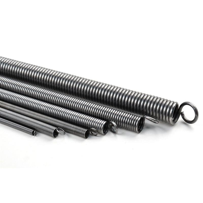 1M Length Wire Dia 0.2/0.4/0.5/0.8mm Strength Hook Tension Spring Pullback Spring Coil Extension Spring T Spring Steel OD 1-12mm