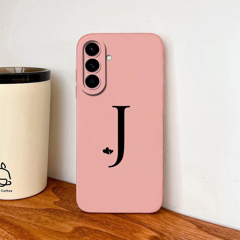 For Samsung Galaxy A57 A37 5G Phone Case Little Heart Letters Soft Liquid Silicone Shell For Samsung A 57 A 37 Lightweight Funda