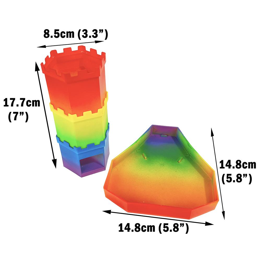 DND Dice Dice Tower  Dice Rolling Tray Tower - Perfect for D&D Game RPG and Tabletop Gaming Best Gift