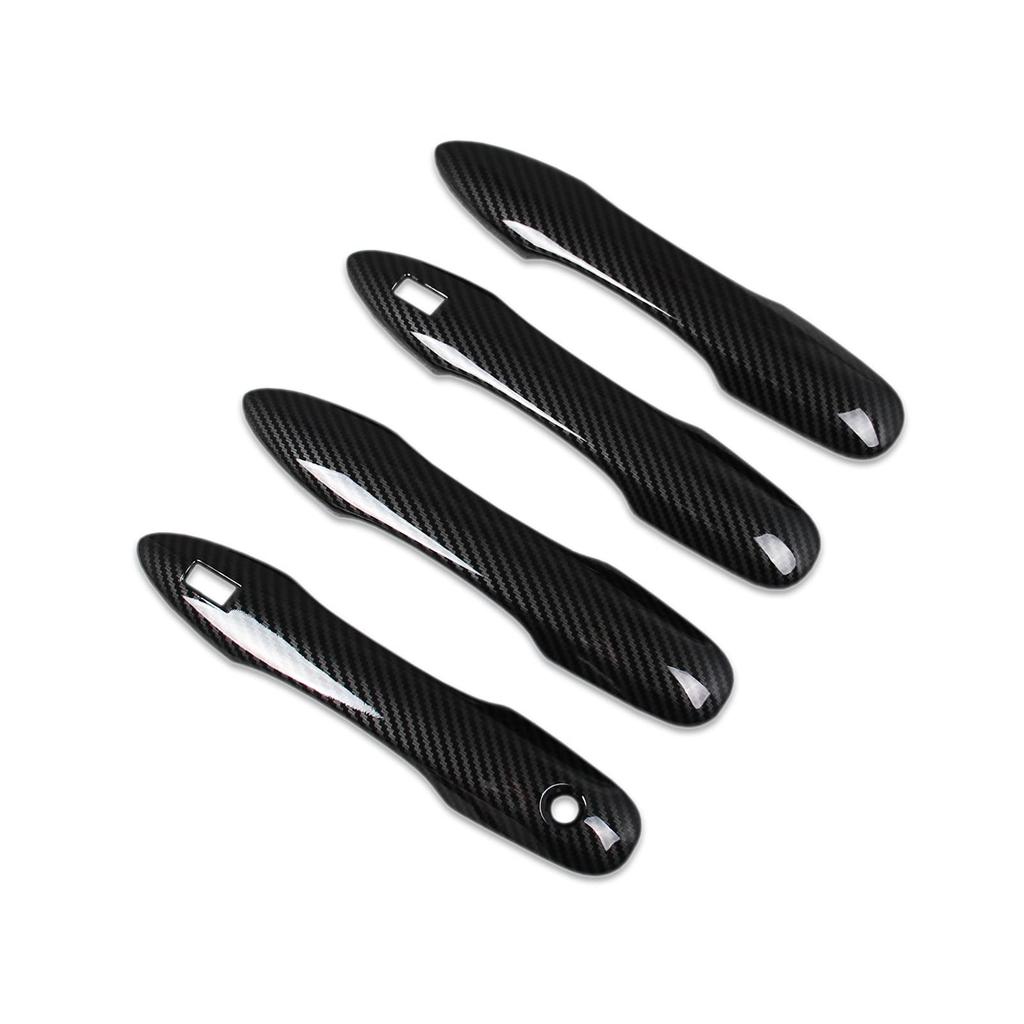 RUIQ Toyota Aqua MX Series Exclusive Exterior Outer Door Handle Cover Knob Full Cover Type Exclusively Designed for Toyota Aqua Carbon (Black Fiber)