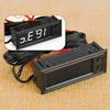 12V 3 in 1 Car Vehicle Thermometer Voltmeter Clock White LED Digital Display Module Black fit for Universal