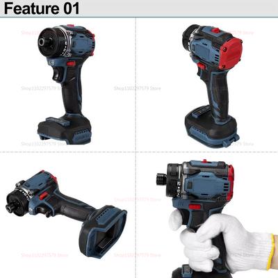 Șurubelniță Electrică fără Perii 21+1 Trepte Două Viteze Unealtă cu Baterie Fără Fir Compatibilă cu Baterie de 18V Perfectă pentru DIY Acasă Professi