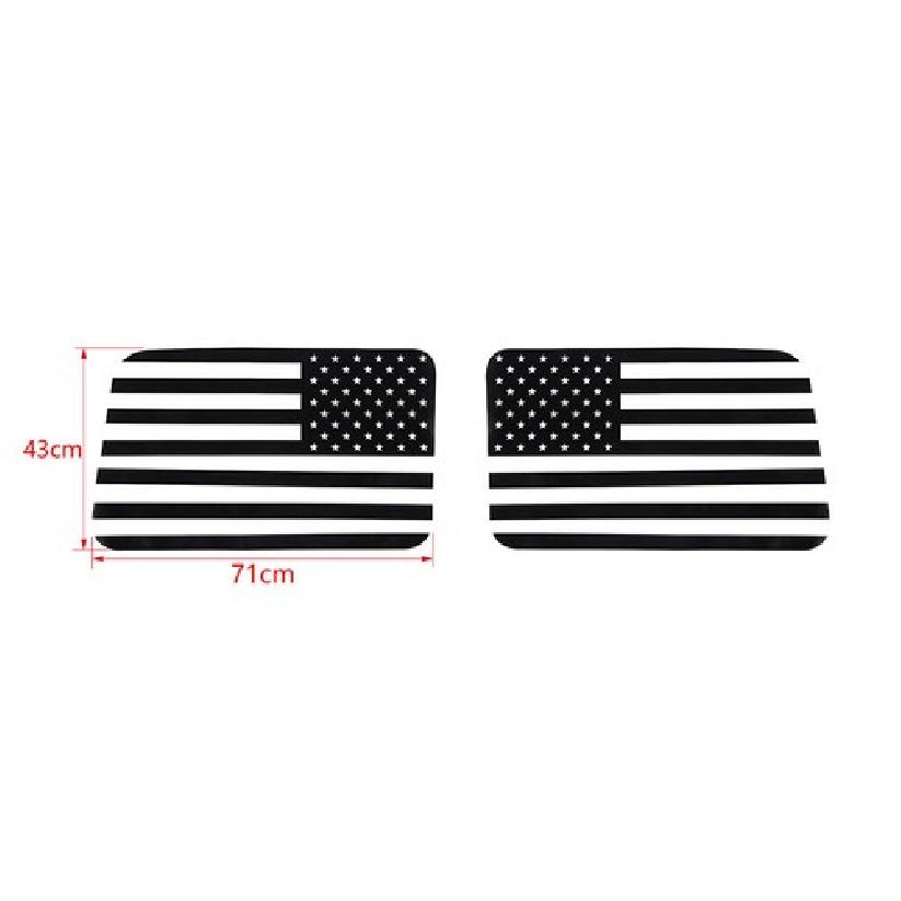 2X Rear Window Decal Decoration Sticker N Flag For 2018+ Jeep Wrangler JL