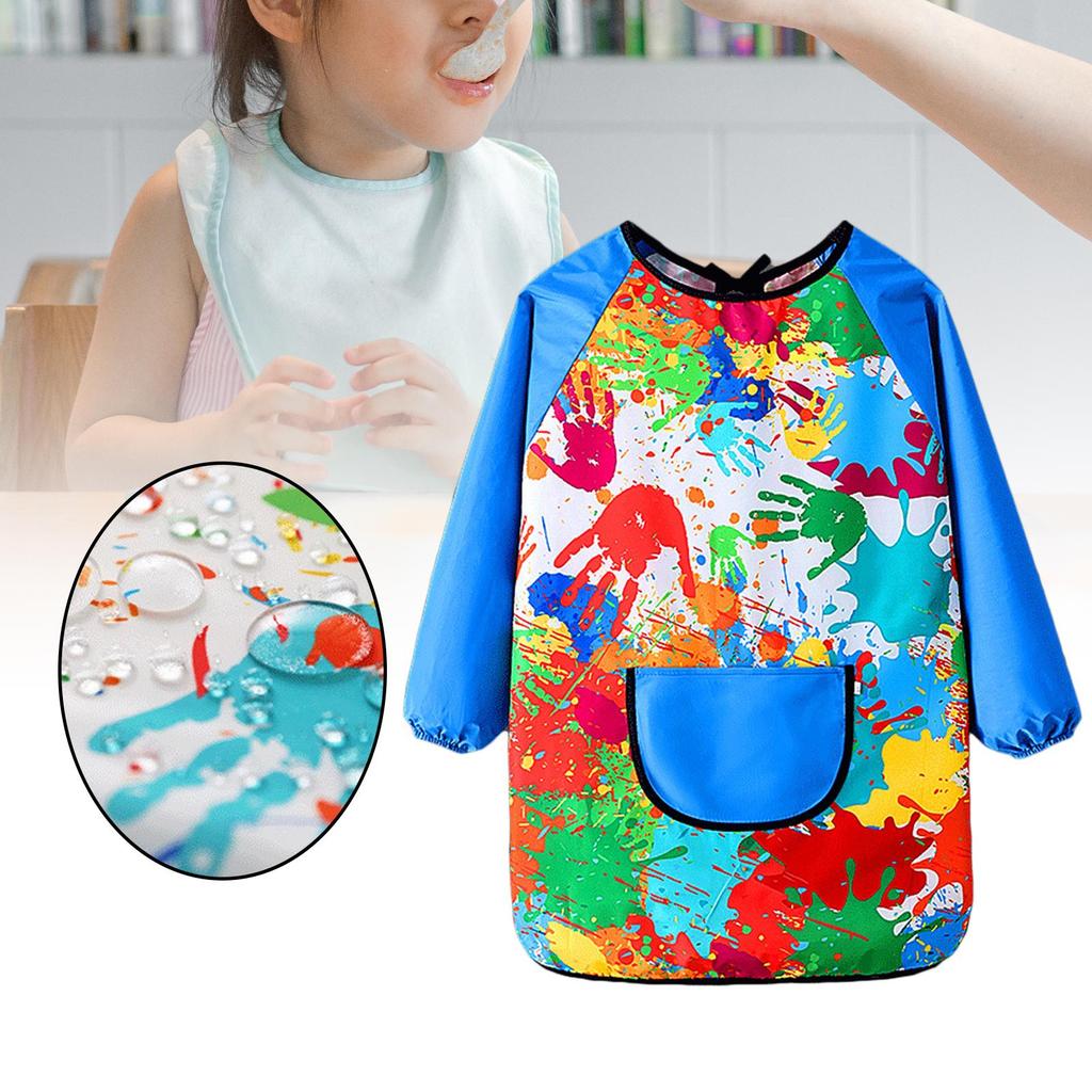 Art Smock Painting Apron for Kids Home Soft Water Resistant Baby Bib Artist