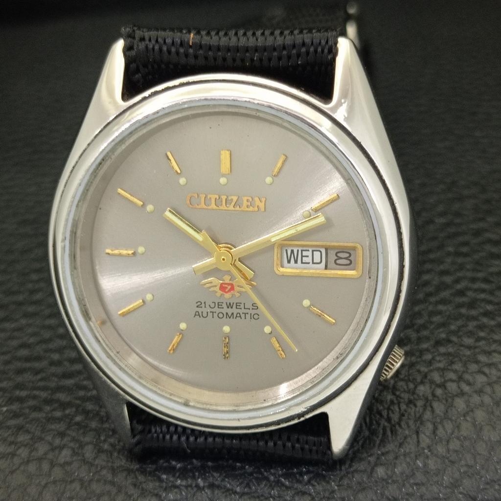 Citizen AUTOMATISK VINTAGE 8200 JAPAN HERREKLOKKE MED ORIGINAL SKIVE a702154-5 R208-a702154