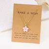 New Flower Pendant Necklace for Women Romantic Cherry Blossom Gold Color Metal Chain Choker Party Wedding Neck Jewelry