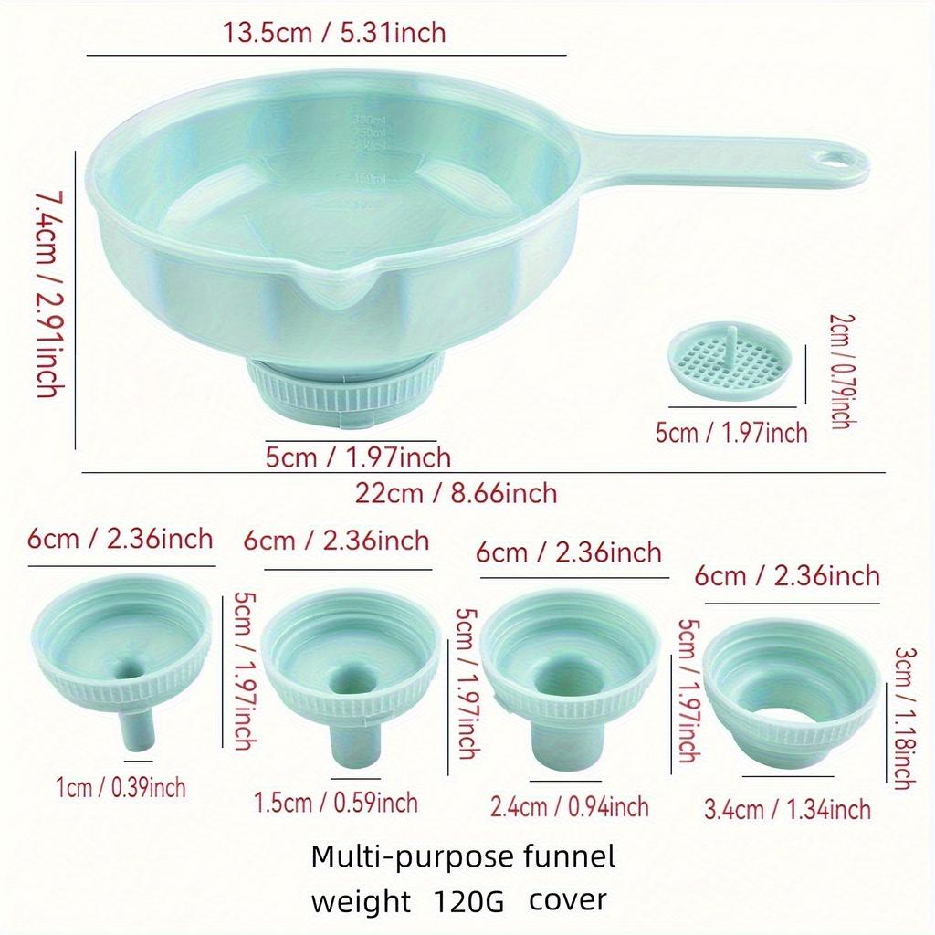 Large Diameter Kitchen Funnel - Durable Plastic, Food-Safe, Ideal for Cooking, Camping, and Travel Essentials