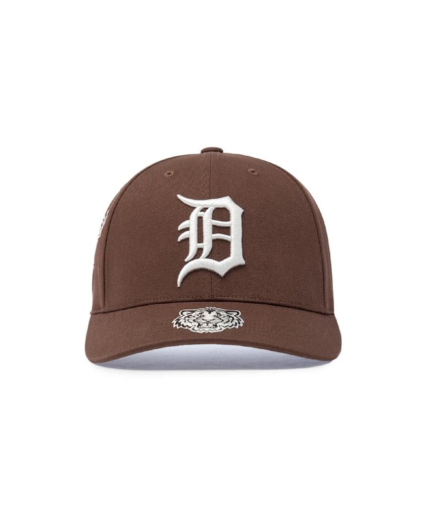 Emelbi Signature All-Over Patch Structure Ball Cap Det (Neon Brown)