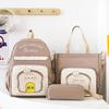 New contrasting color bag, tutoring bag, handbag, junior high school student schoolbag, cute backpack, large-capacity travel bag.