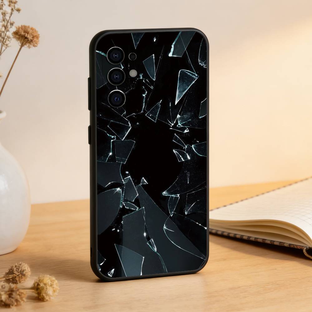

Broken Phone Case Black Silicone Soft For Samsung S25,S24,S21,S22,S23,S30,Ultra,S20,Plus,Fe,Lite Samsung S25ULTRA